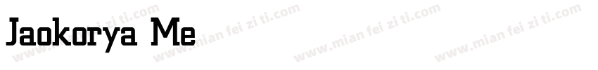 Jaokorya Medium字体转换